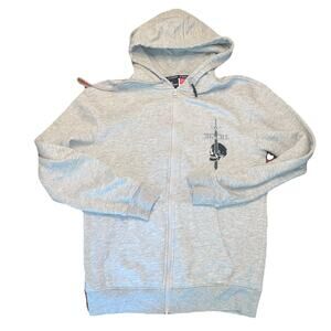 Adult M Airwalk Skate Shoe Brand Zip-Up Hoodie Sweatshirt Skateboards Swords